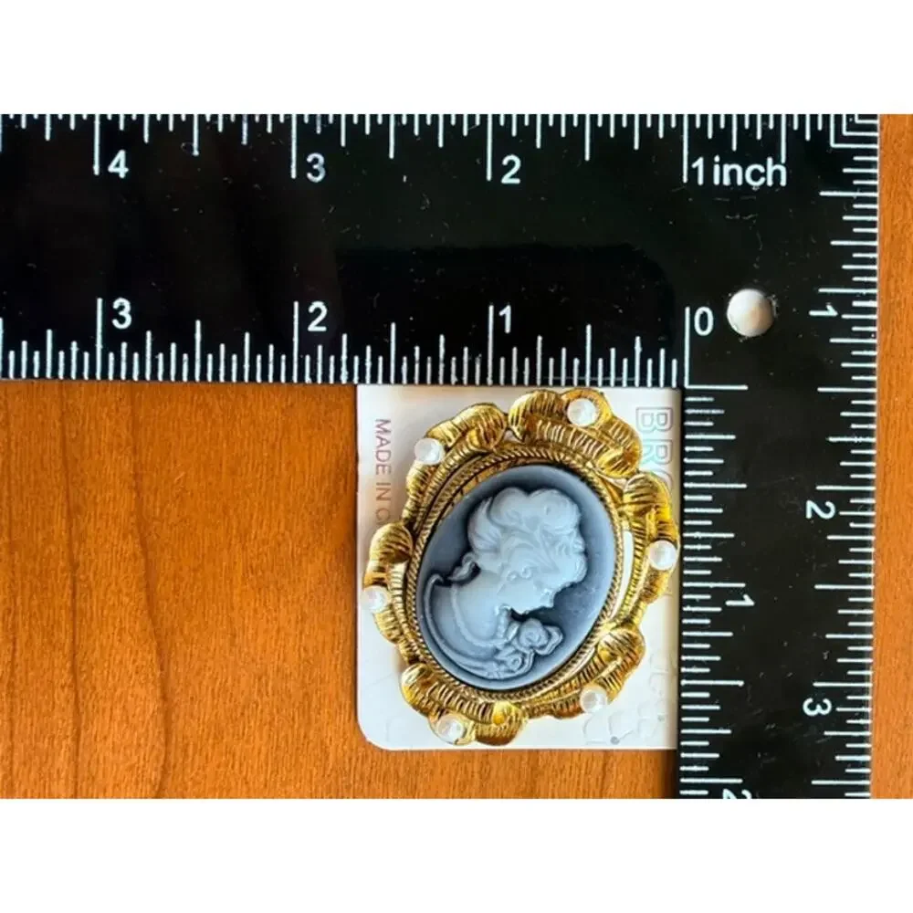 Stormy Weather Cameo Brooch
